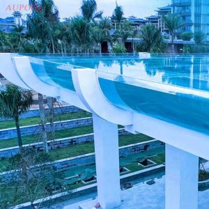 Hotel Suspended Pool Fully Transparent Acrylic See-Through Window with Multi