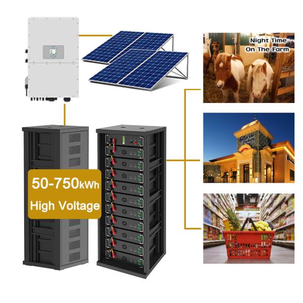 High Voltage 15kwh-750kwh Lithium Iron Battery Pack Lifepo4 51.2v 100Ah Rack Mounted Battery Lithium Ion Battery