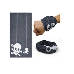China Black White Skull  Tubular Headwear / Scarf 25 * 50cm Digital Printing on sale