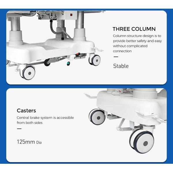 YA-D8-2 Lateral Tilting Multifunction Electric Hospital Bed With Tactile Membrane Control