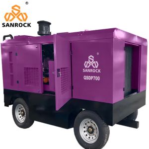 High Pressure Diesel Screw Air Compressor Machine Portable