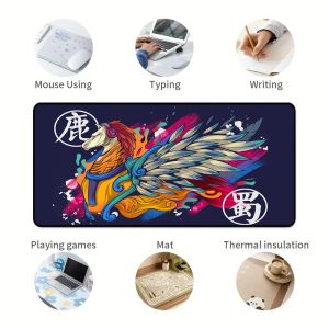 Large Deskmat Mouse Pad with Custom Print Durable Speed Fabric Non Slip Rubber