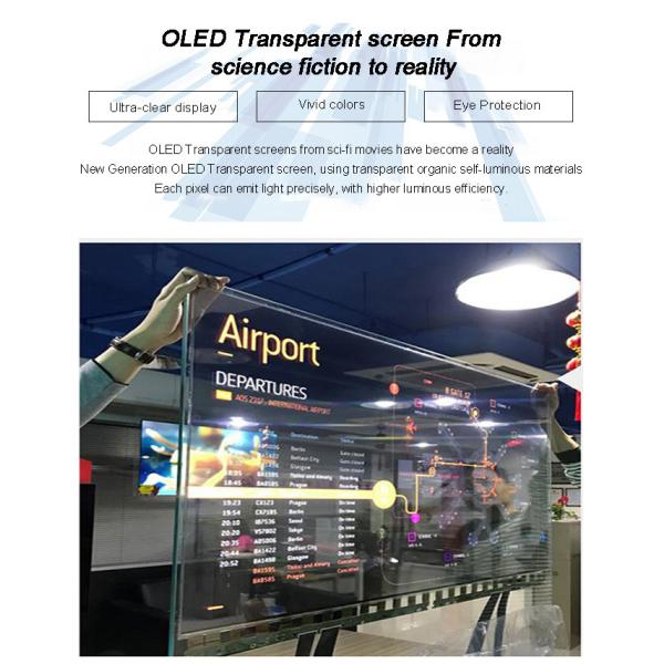 HD Interactive Transparent OLED Display 30in Transparent Digital Signage
