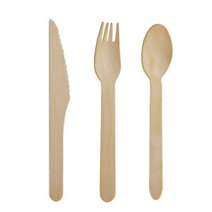 Wholesale Disposable Birch Wooden Party Spoons wooden cutlery with logo