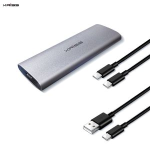 Aluminum SSD External Hard Drive Enclosure M.2 NVME SATA Dual Protocol Usb 3.0