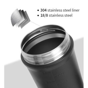 Black Bpa Free Plastic Smoothie Bottle Blender With Handle