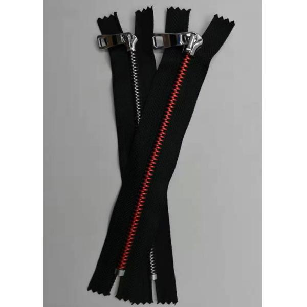 Aluminum Metal Teeth Zipper Round Shape For Handbag And Garmant