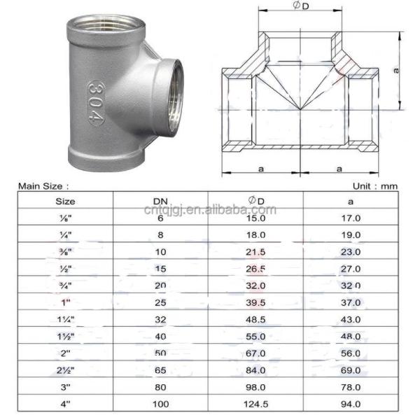 Customized Support Stainless Steel 304 316 Casting Male and Female Threaded Pipe Fitting for Plumbing Connection Nipple
