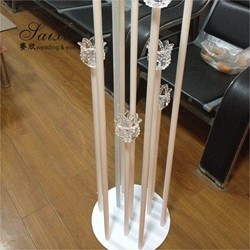 Large Lotus Flower Crystal Candle Holder Stand Tealight 150cm