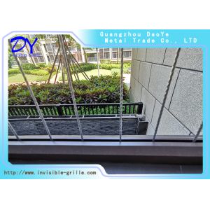 4.0mm wire Balcony Invisible Grille Vertical Aluminum Track