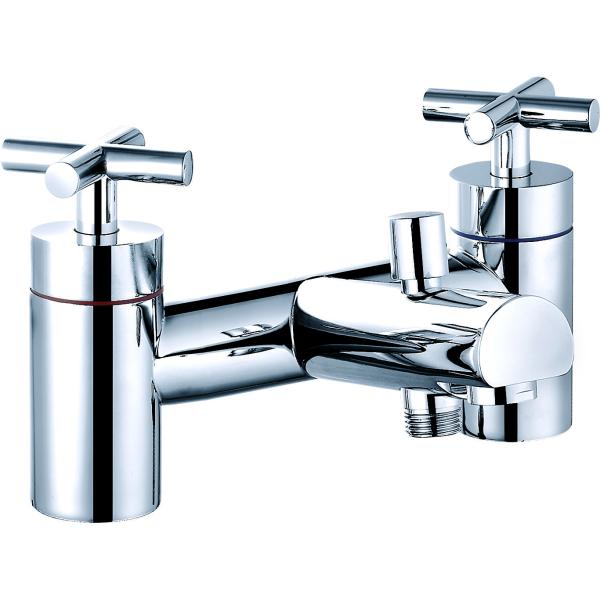 Buy Luxurious Double Handle Brass Bath Shower Mixer Taps T8201C at wholesale prices