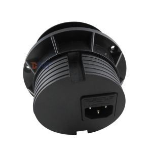 3.15 Inch Cutout Hole Hidden Desk Plug Power Strips With 1 EU Power And 1