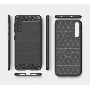 Shockproof Armor Carbon Fiber Hybrid Brush Mobile Cover Phone Case for Huawei