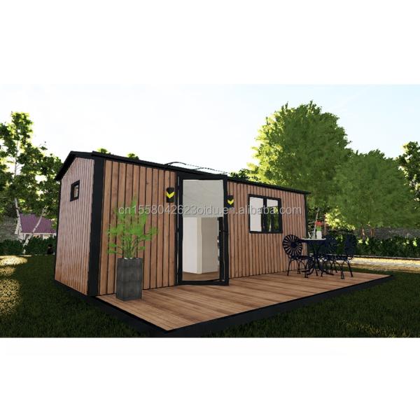 Customized Color Wooden Homes for Family Made of Steel Sandwich Panel and Galvanized Steel Square Tubes