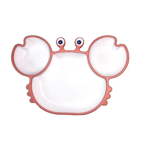 Buy Crab Shape Silicone Suction Bowl Divided Eco Friendly Food Grade For Babies at wholesale prices