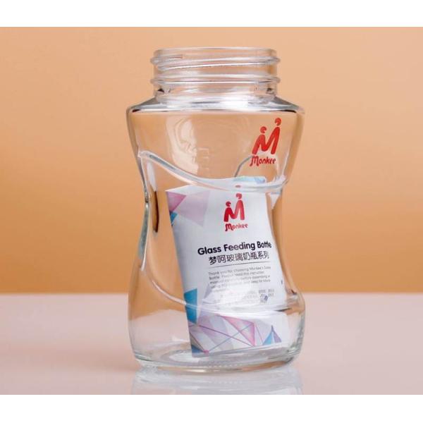 BAP Free OEM 200ml Glass Baby Feeding Bottles With Nipple