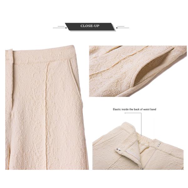 Solid Color 97 Polyester 3 Spandex Pants With Elastic