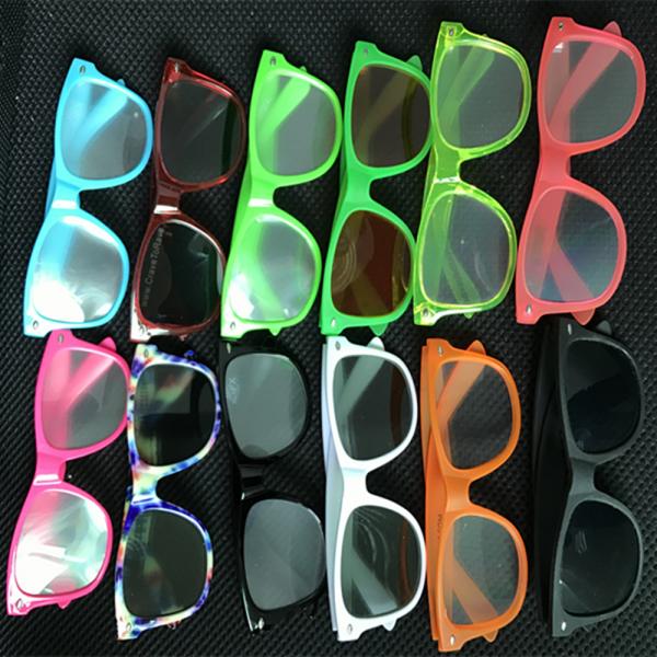 Plastic Christmas 3D Diffraction Glasses Custom Logo Plastic Rainbow 3d Glasses