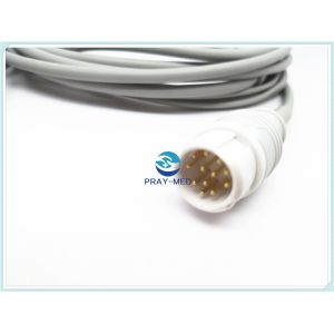 HP 12 Pin 5 Lead Ecg Cable One Piece Type Double Shield Structures TPU Jacket 3