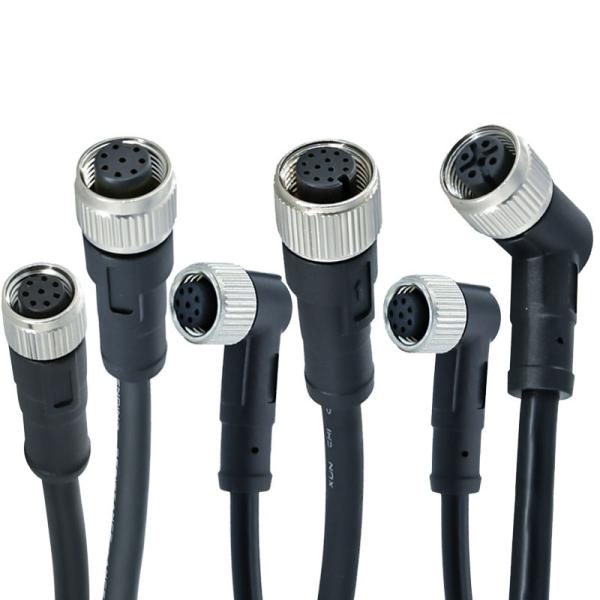 Buy Circular M12 To M8 3-12 Contacts A-X Coded Sensor Outdoor Ip68 Cable Connector M12 M8 Auto Wire at wholesale prices