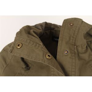 Ladies longline COTTON parka, Women's cotton coat, Very Washed, Chic style