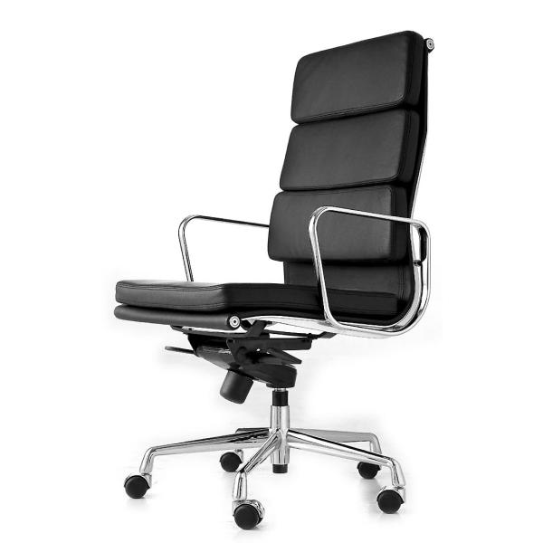 Buy High Grade Aluminum Office Chair High Density Cattle Leather Back Material at wholesale prices