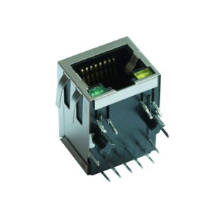 ARJM11A1-805-AB-CW4 2.5G Base - T Single Port RJ45 Ethernet Jack With LEDs 8 Pin