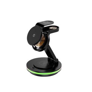 Safety Features Overheat Protection Magnetic Wireless Charger 15W Type-C Input