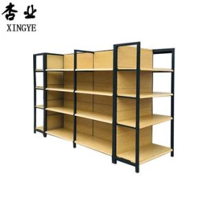 New Style Factory Wholesale Wood Grain Shelves Supermarket Rack Cold Rolled