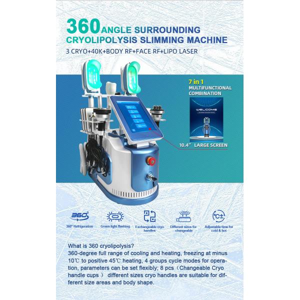 Buy Aesthetics Cryolipolysis Slimming Massager Cellulite Reduction Fat Freezing 4 Handle at wholesale prices