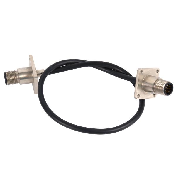 8 Pin Black Customized Industrial Wire Harness Communication Anti Interference