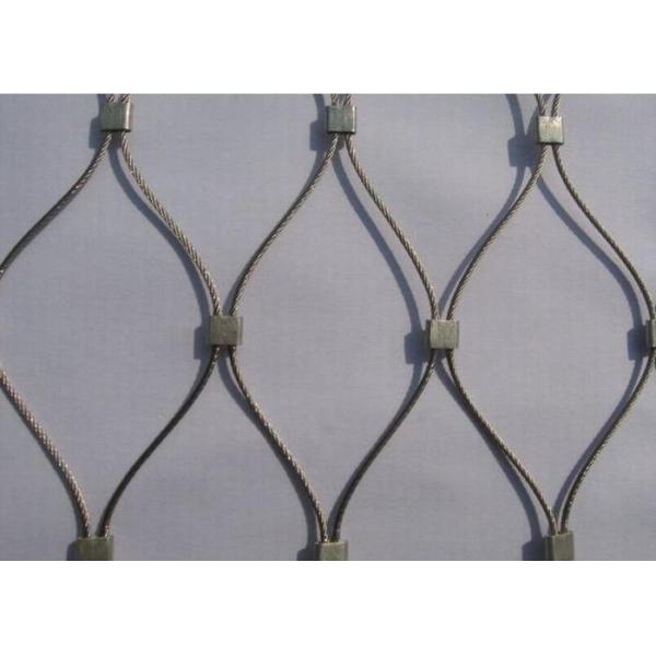 Zoo / Garden Stainless Steel Wire Rope Mesh With 1.2mm-3.2mm Wire Diameter