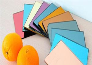 Quality Eco Friendly Decorative Tinted Glass , 3mm Thickness Colored Mirror Glass for sale