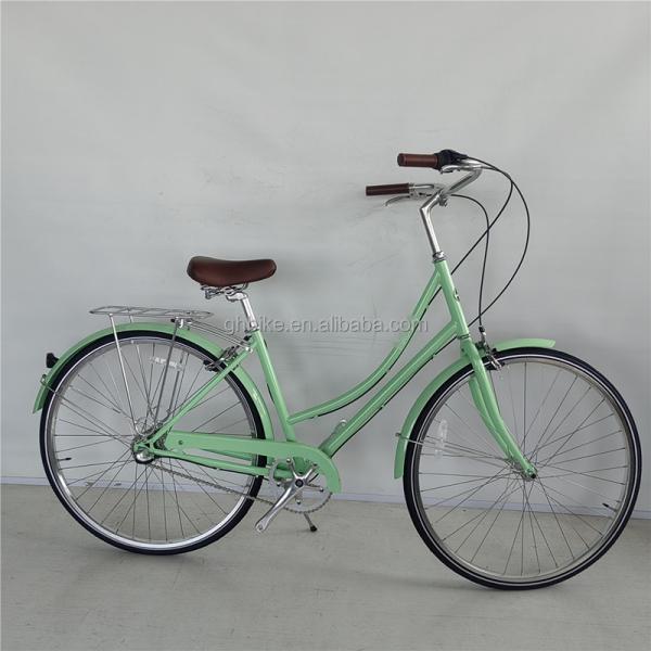 14KG Retro Ladies 7 Speed Vintage Bicycles 700C Adult Women's City Bike with Basket