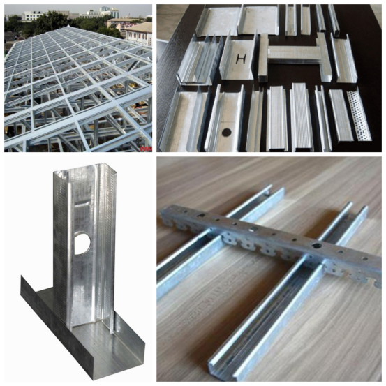 45 Steel Stud And Track Roll Forming Machine 5.5Kw Hydraulic Station