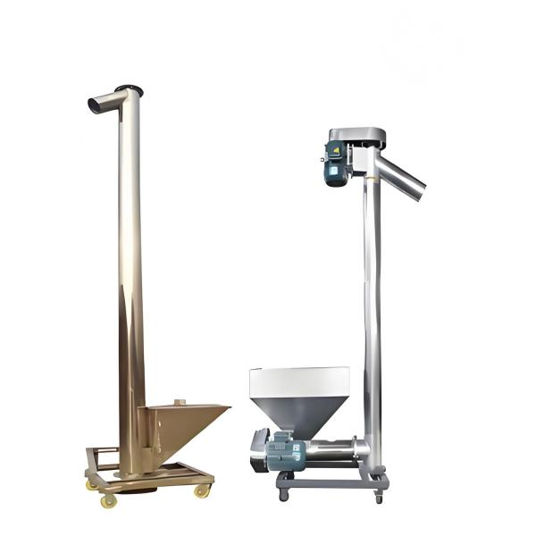 Flexible Screw Conveyor With Vibrating Hopper Oblique Auger Gravel Cement Hopper Screw Blade