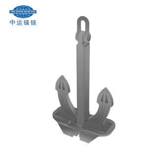 Black Painted C Type Marine Hall Anchor With IACS Cert Stockless Anchor