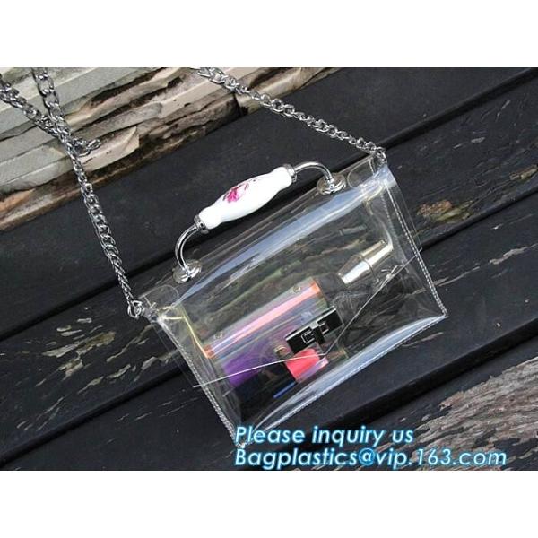 single chain fashion bags ladies handbags pvc cross-body bags shoulder bags, Waterproof Transparent Beach PVC Shoulder B
