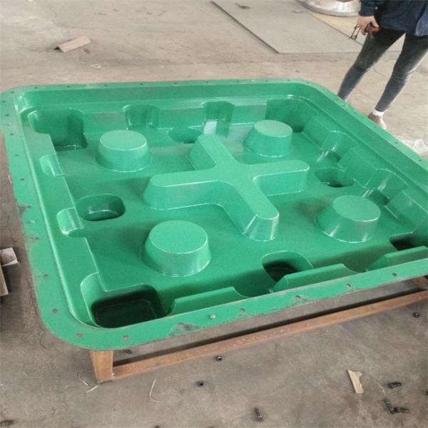 Buy OEM 8000 Shots Roto Molded Plastic Pallets Steel Texture 50L at wholesale prices