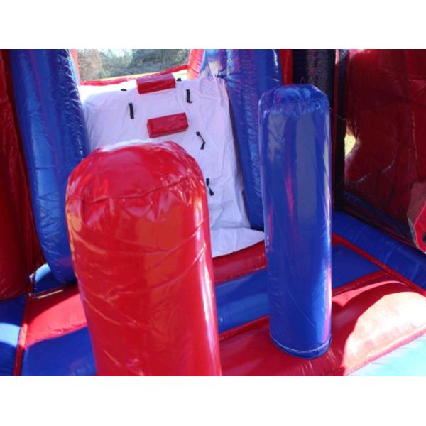 Spider Man Inflatable Bounce House With Slide / Kids Playground Marvel Comic Bouncy Jumping Castles