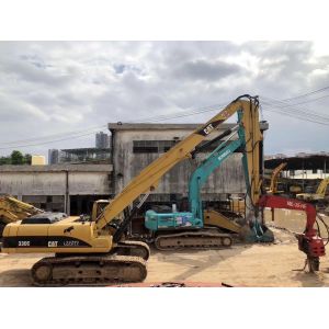 Second Hand Hydraulic Excavator CAT 330C With Vibropile Hammer