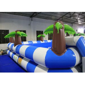 Blue Baby Large Inflatable Swimming Pool Safe 0.55mm Pvc Materia Customized