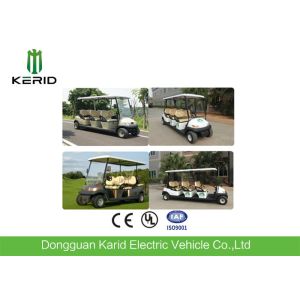 Safety 4KW Waterproof 6 Seater Electric Golf Carts With 2pcs Rear View Mirror