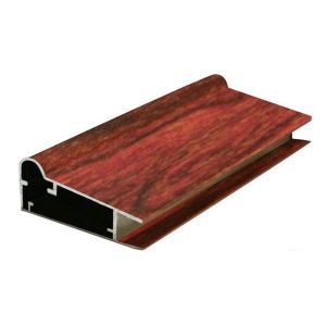 China Heat Transfer Windows T8 2.0mm Wood Finish Aluminium Profiles on sale