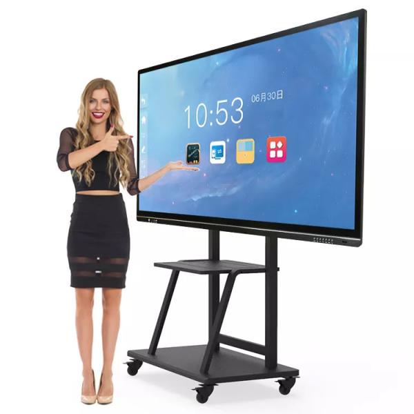 Mobile Electronic Smart Board , IR Touch With 20 Points 4k Interactive