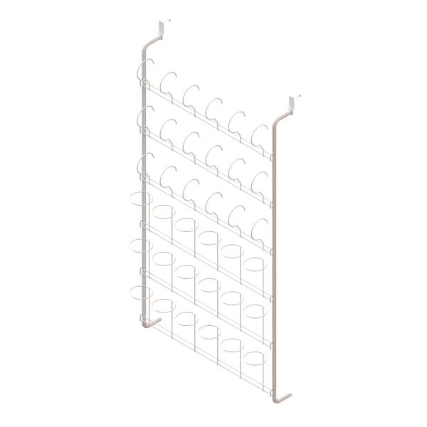 Door Back Barber Shop 6Layers Wig Display Stand Wall Mount Metal