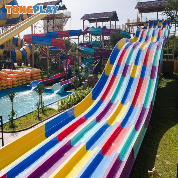 Buy Amusement Rainbow Water Slide Eco Commercial Water Slide Equipment at wholesale prices