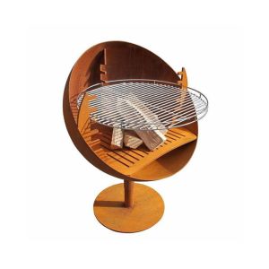 OEM Rotatable Corten Steel Fire Globe