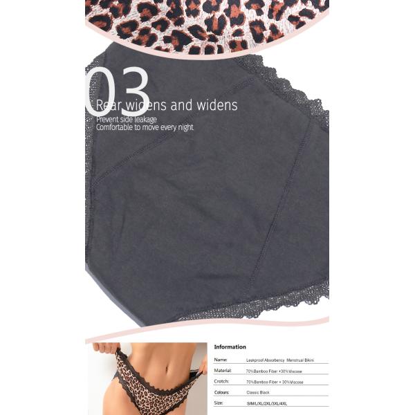 Anti-Static Period Panties Underwear Breathable Leakproof Period Pants Swimwear