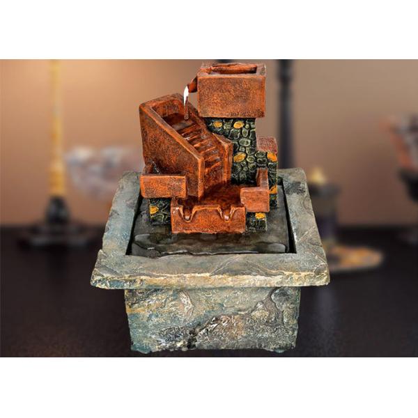Buy Polyresin Red Brick  H16.5CM American Style  Fountain Tabletop Small Ornament Office Decor Gift Handicraft Creativity at wholesale prices